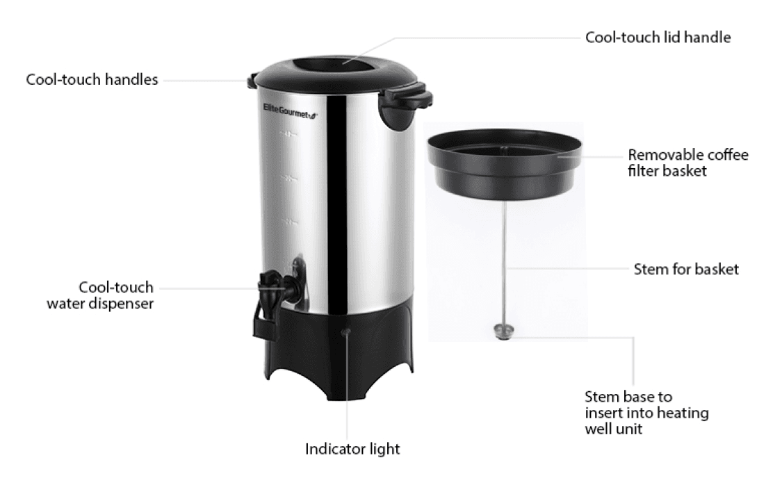 Elite Gourmet CCM040 40 Cup Electric Coffee Maker Urn 1