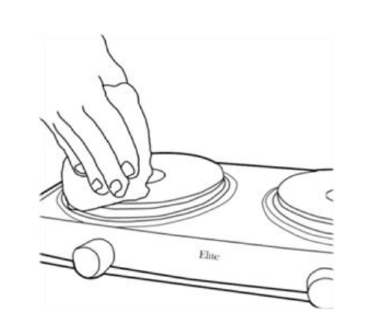 Elite Gourmet EDB-302BF Countertop Double Buffet Iron Burner 2