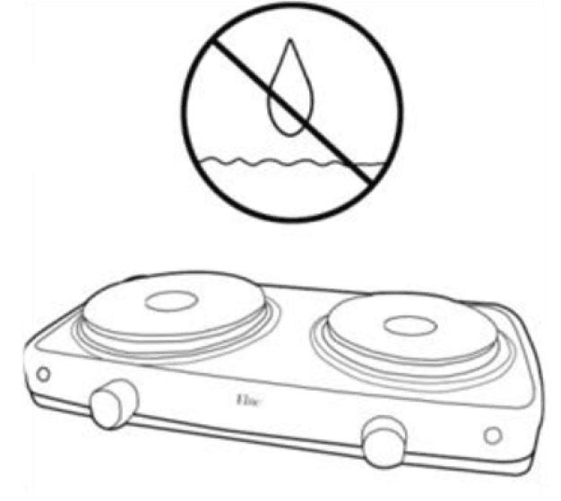 Elite Gourmet EDB-302BF Countertop Double Buffet Iron Burner 5