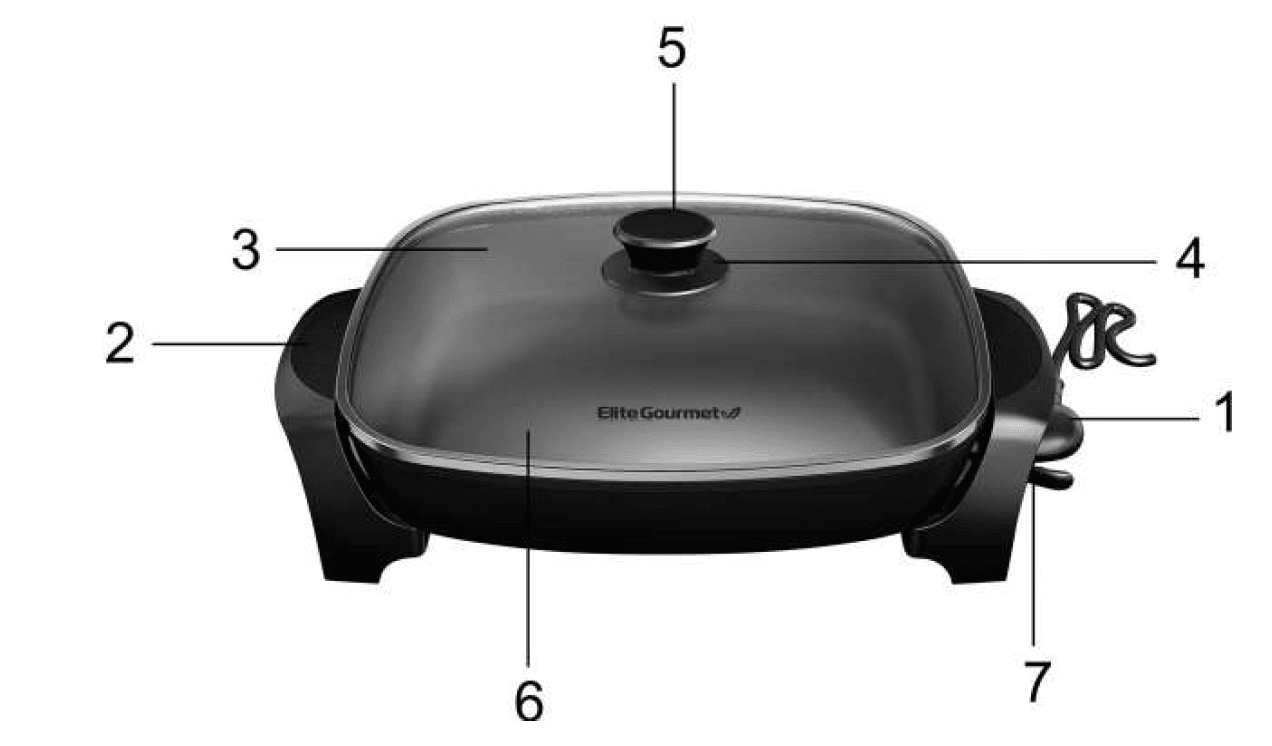 Elite Gourmet EG-6203 Heavy Duty Nonstick Electric Skillet Instructions Elite Gourmet EG-6203 Heavy Duty Nonstick Electric Skillet 1