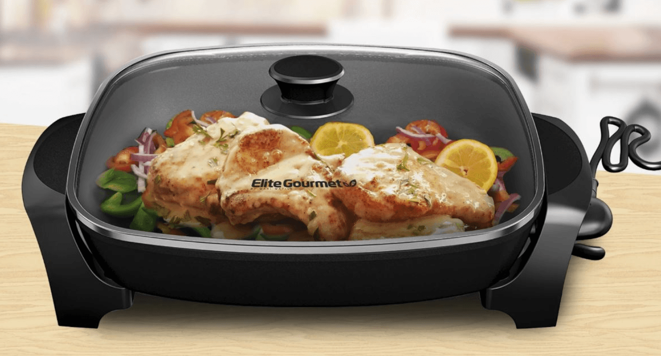 Elite Gourmet EG-6203 Heavy Duty Nonstick Electric Skillet Instructions