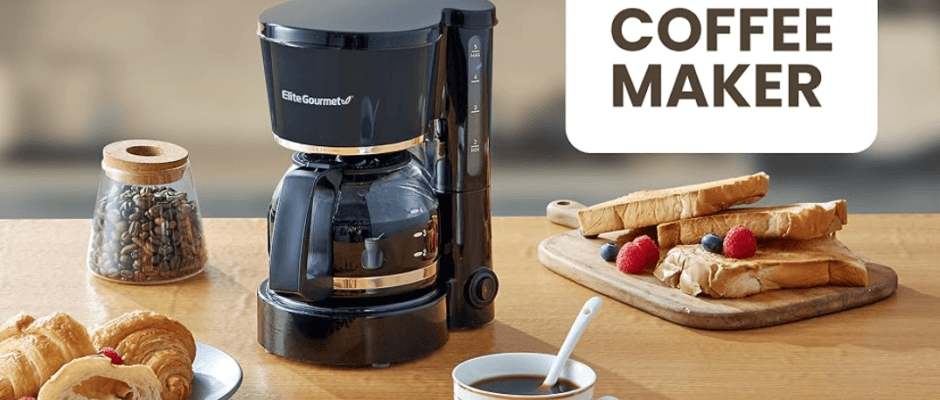 Elite Gourmet EHC-5055 5-Cup Automatic Brew & Drip Coffee Maker Featured image