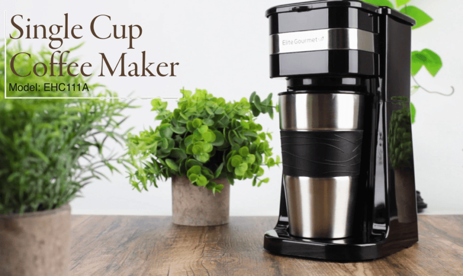 Elite Gourmet EHC111A Single-Serve Compact Coffee MakerFeaturedimage