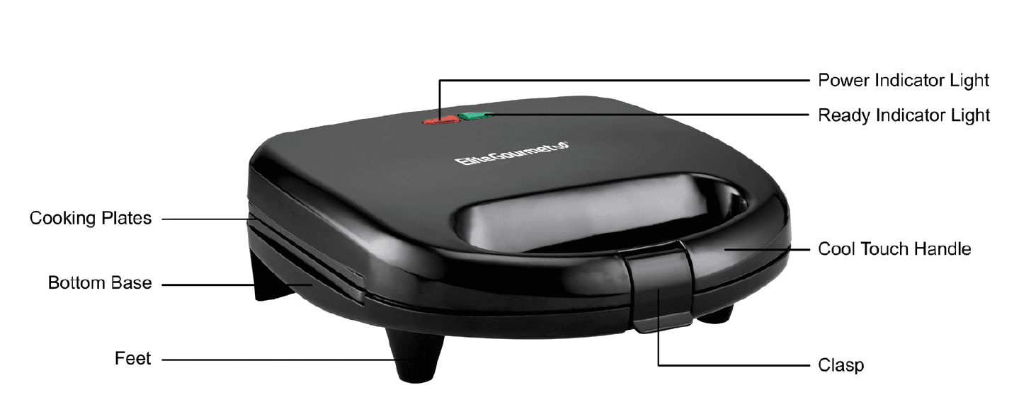 Elite Gourmet ESM-2207 Sandwich Panini Maker 1
