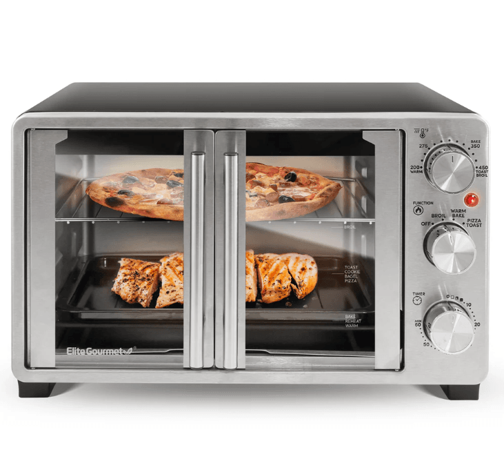 Elite Gourmet ETO-4510M French Door Convection Toaster Oven Instruction Manual Elite Gourmet ETO-4510M French Door Convection Toaster Oven product image