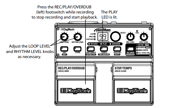 DigiTech JamMan Looper Phrase Sampler User Manual-6