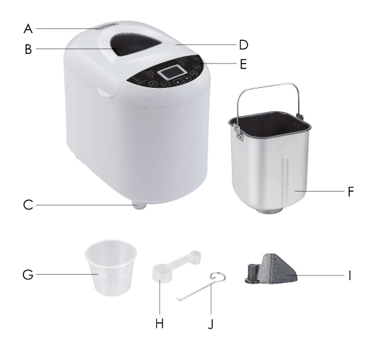 Elite Gourmet EBM8103B Programmable Bread Maker Manual-1