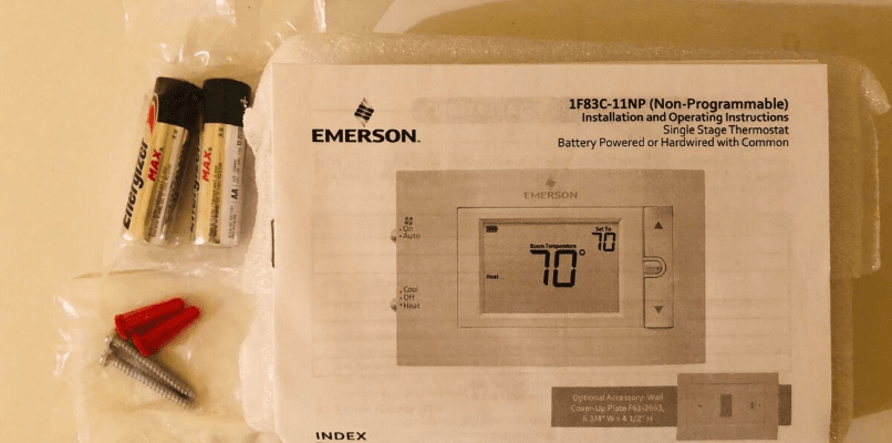 Emerson 1F83C-11NP Non-Programmable Installation Instructions Emerson 1F83C-11NP Non-Programmable Installation Instructions-feat