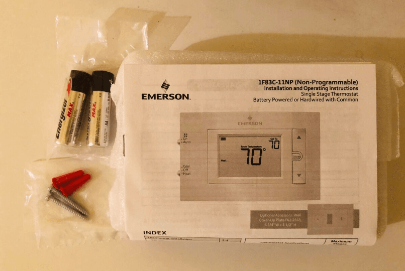 Emerson 1F83C-11NP Non-Programmable Installation Instructions