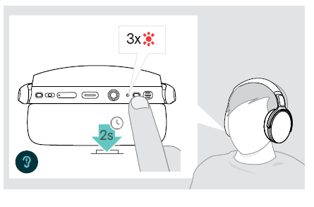 Epos Sennheiser Adapt 360 Over-Ear Bluetooth Headset 26
