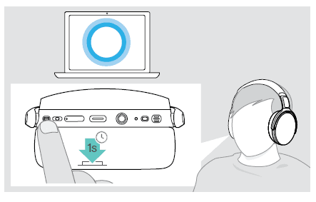 Epos Sennheiser Adapt 360 Over-Ear Bluetooth Headset 45