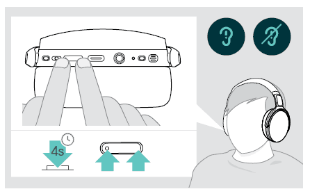 Epos Sennheiser Adapt 360 Over-Ear Bluetooth Headset 57