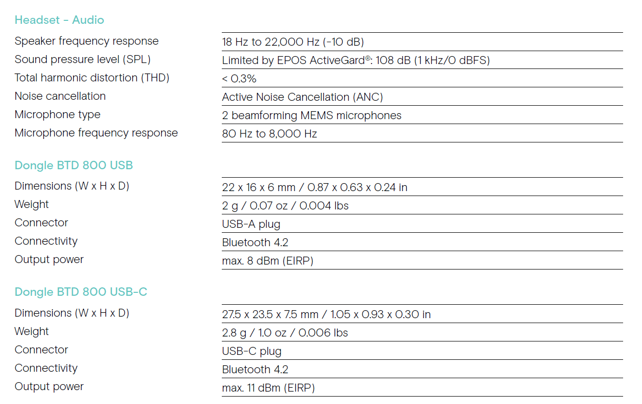 Epos Sennheiser Adapt 360 Over-Ear Bluetooth Headset 70