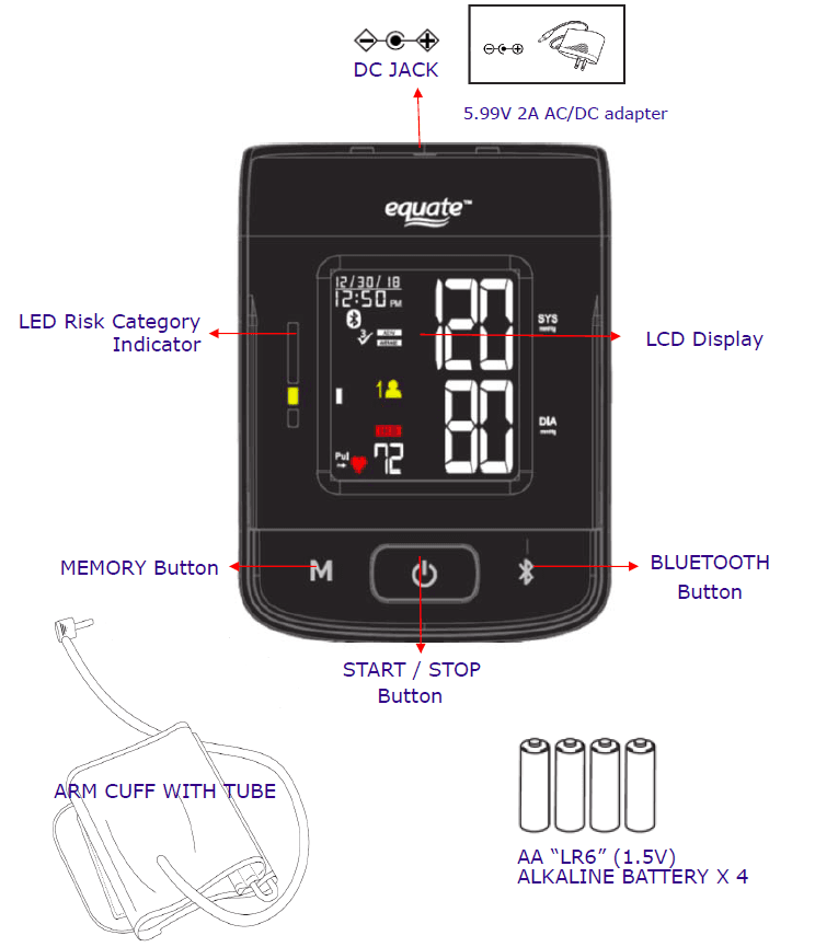 Equate HL858CE Blood Pressure Monitor Instruction Manual Equate HL858CE Blood Pressure Monitor Instruction Manual-2