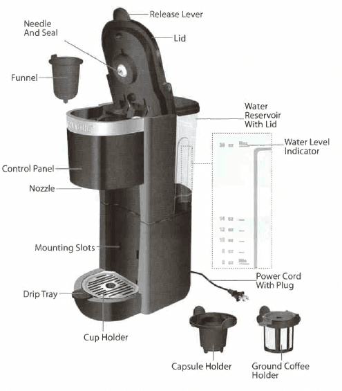 Farberware FW12 Touch K-Cup Single Serve Coffee Maker Manual-1