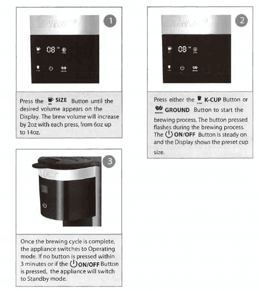 Farberware FW12 Touch K-Cup Single Serve Coffee Maker Manual-8