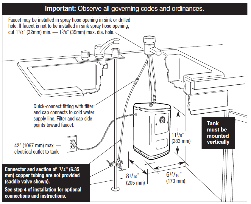 Fresh Water Systems Instant Hot Water Dispenser 3 