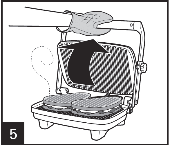 Hamilton Beach Panini Press Grill Sandwich Maker Instructions-7