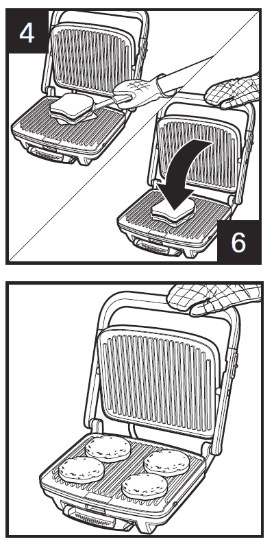 Hamilton Beach Panini Press Sandwich Maker User Manual-4