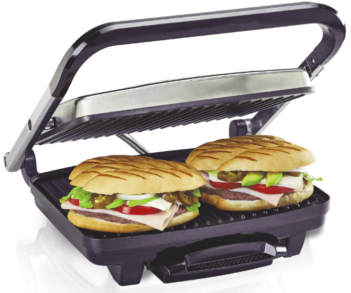 Hamilton Beach Panini Press Sandwich Maker User Manual-main