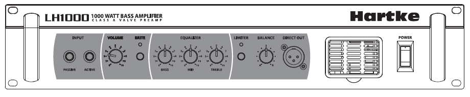 Hartke LH1000 Bass Amplifier Head User Manual-1
