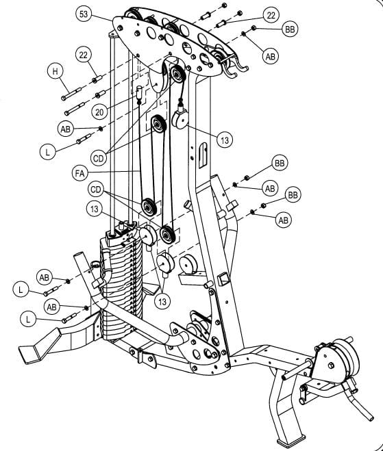 Hoist Fitness V5 Home Gym 14