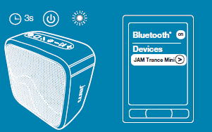 Jam Trance Mini LED Bluetooth Light Show Speaker User Guide-4