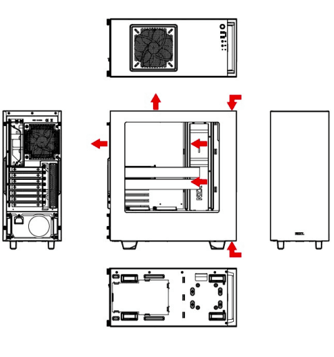 NZXT S340 Matte ATX Mid Tower Case User Manual-14