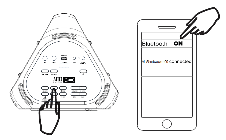 Altec Lansing IMT7001 Shockwave 100 Party Speakers 6