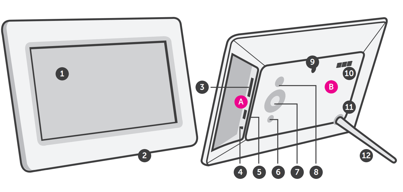 Aluratek 8-inch WiFi Digital Photo Frame 1