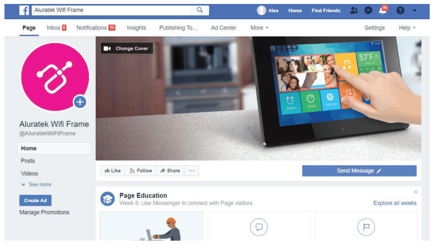 Aluratek 8-inch WiFi Digital Photo Frame 9