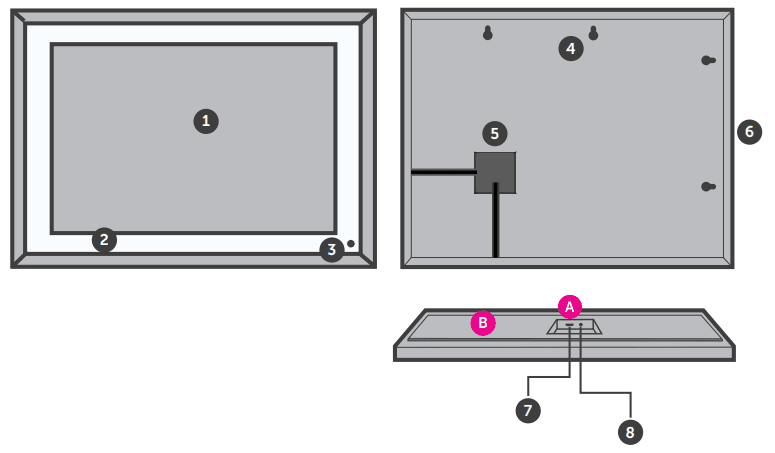 Aluratek Digital Touchscreen Photo Frames 10