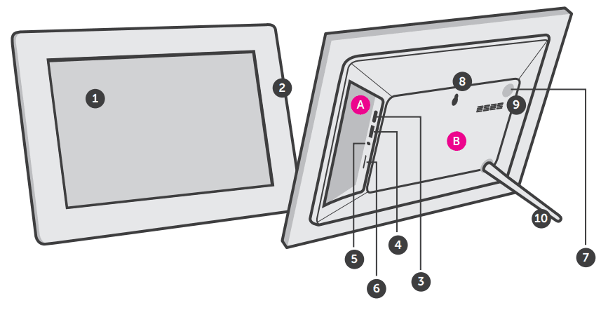 Aluratek Digital Touchscreen Photo Frames 2