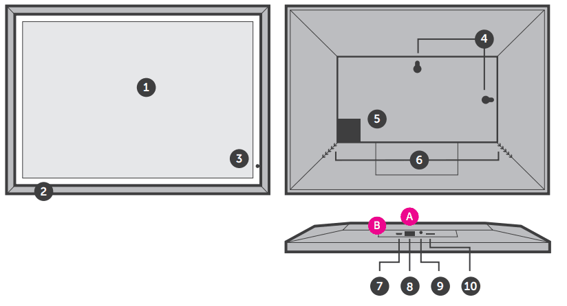 Aluratek Digital Touchscreen Photo Frames 5