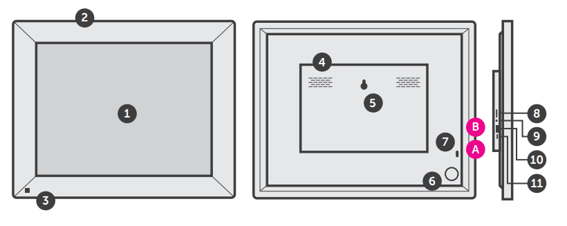 Aluratek Digital Touchscreen Photo Frames 6