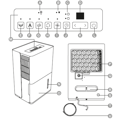 Amazon Basics 50-Pint Dehumidifer with Drain Pump User Manual-1