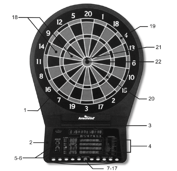 Arachnid Cricket Pro 800 Electronic Dartboard Instructions Arachnid Cricket Pro 800 Electronic Dartboard 5