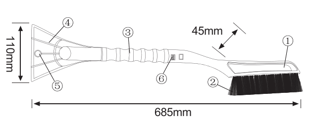 AstroAI 27 Inch Snow Brush and Ice Scraper 1