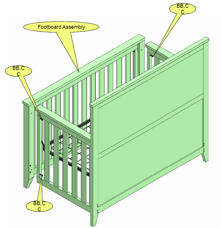Bassett 5525-0521 Convertible Crib Assembly Instructions-11