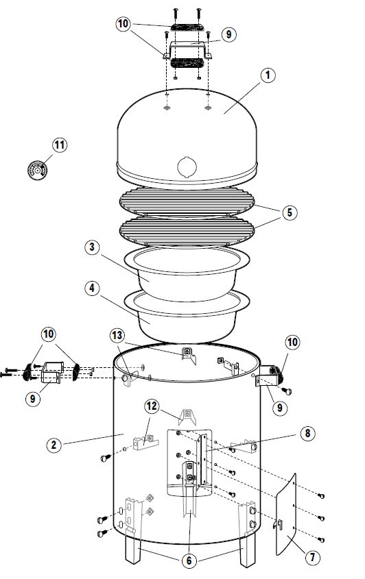 Brinkmann SMOKE N GRILL DS-30 Charcoal Grill User Manual-1