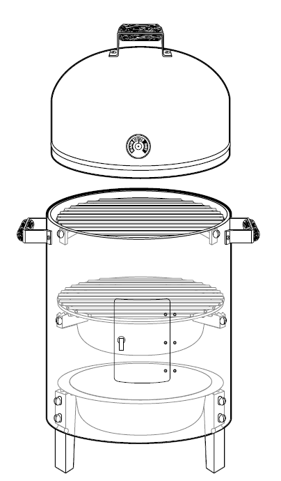 Brinkmann SMOKE N GRILL DS-30 Charcoal Grill User Manual-8