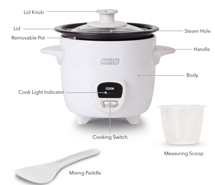 Dash DRCM100XX Mini Rice Cooker Instruction Manual Dash DRCM100XX Mini Rice Cooker 1