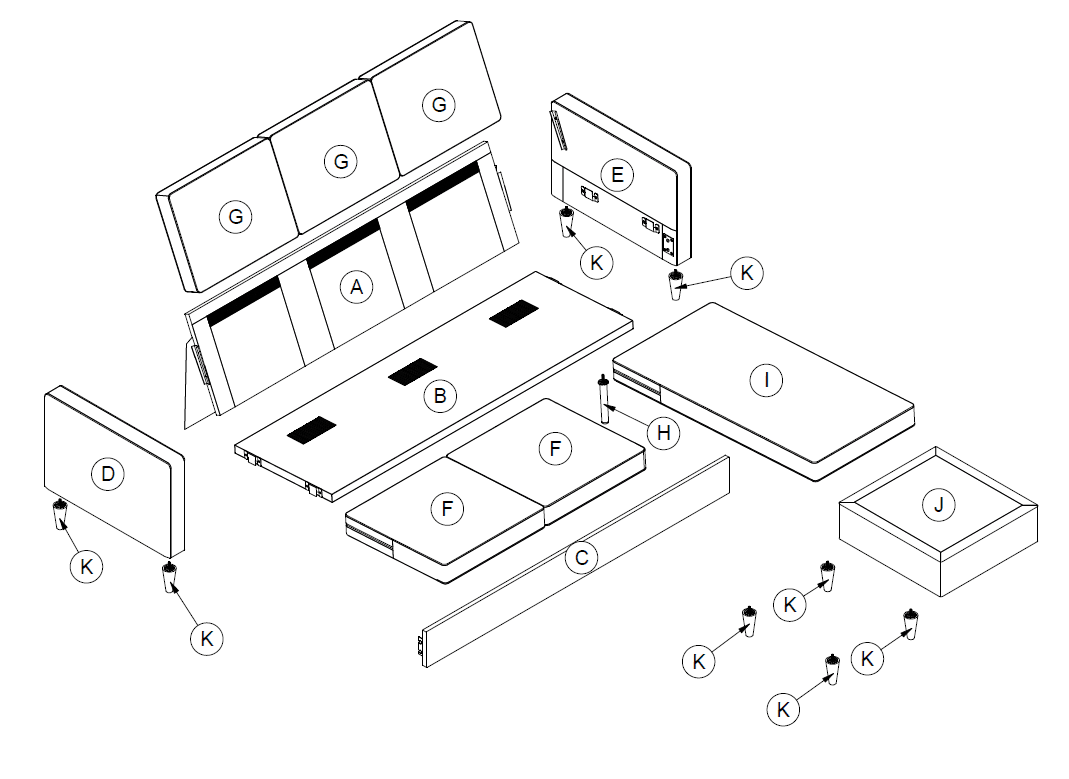 Dorel Home Products 2489429LO Sectional Sofa Instruction Manual-1