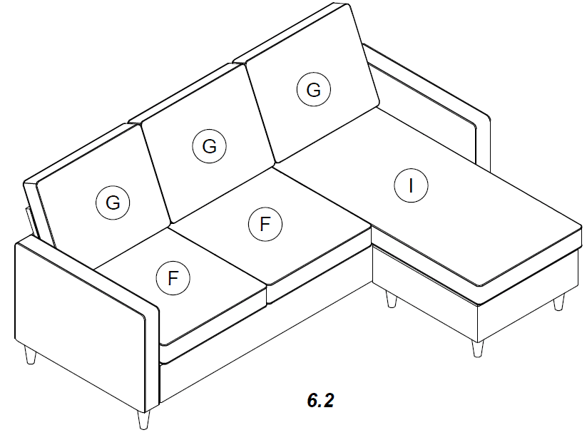 Dorel Home Products 2489429LO Sectional Sofa Instruction Manual-10