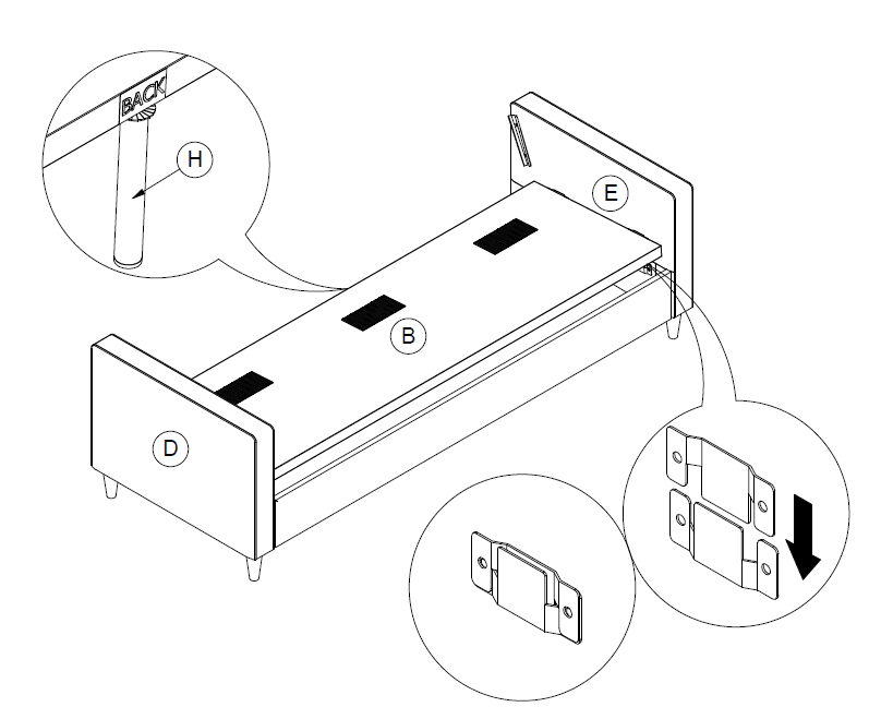 Dorel Home Products 2489429LO Sectional Sofa Instruction Manual-6