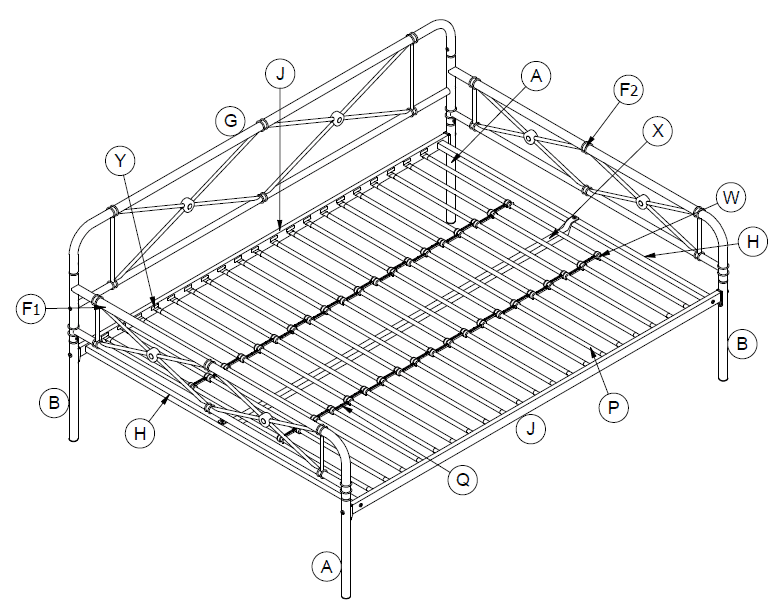 Dorel Home Products DA4056029 Metal Daybed-1