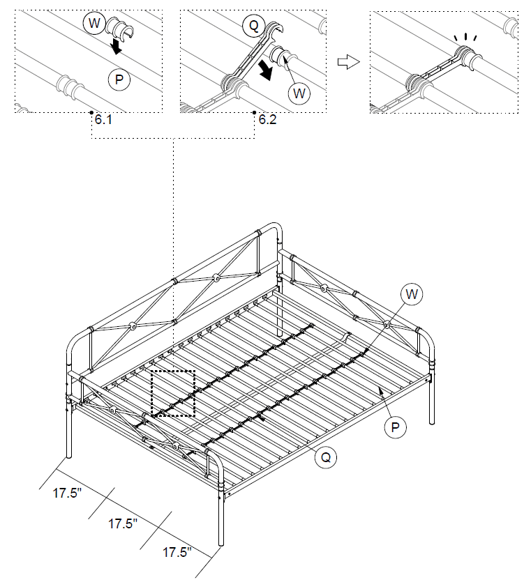 Dorel Home Products DA4056029 Metal Daybed-13