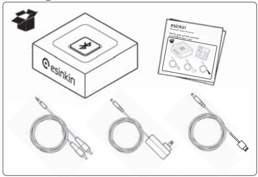Esinkin W29 Bluetooth Audio Adapter Receiver 2'