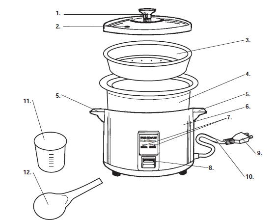 Farberware Millenium NutriSteam FRA500 Food Steamer Instructions Manual Farberware Millenium NutriSteam FRA500 Food Steamer Instructions Manual-1
