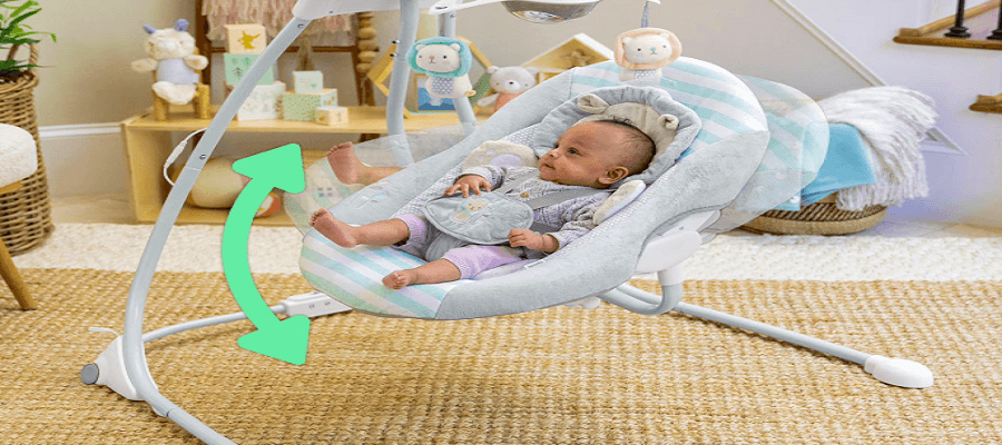 Ingenuity InLighten Landry the Lion 5-Speed Baby Swing Manual Ingenuity InLighten Landry the Lion 5-Speed Baby Swing-feat